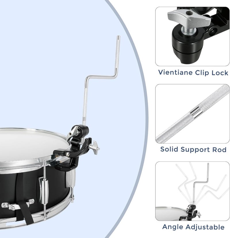 RANMING Jaw Drum Mount Universal Cowbell Clamp Bracket High-Strength Alloy Steel Holder for Cowbell and Tambourine Ideal for Drum Set Percussion Performance and Practice - Image 3